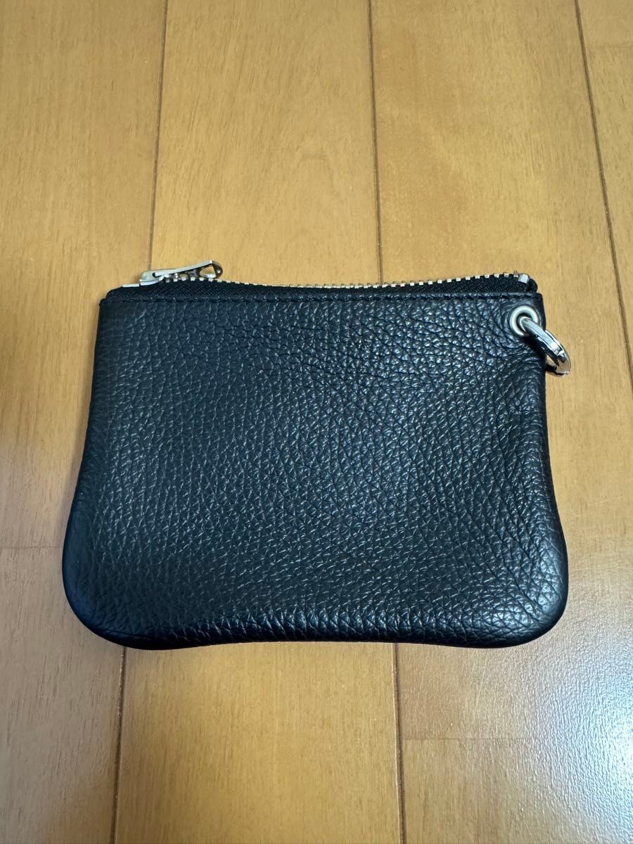 LOMEI LEATHER WORKS zipper compact walletブラック ウォレット