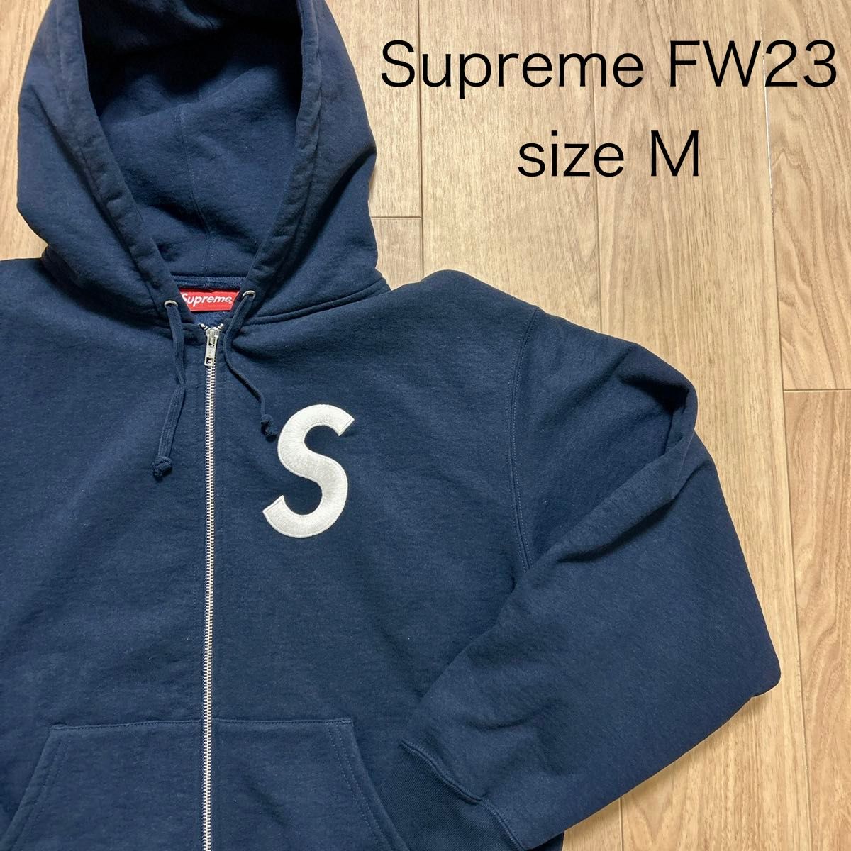 Supreme FW23 S Logo Zip Up Hooded ネイビー M 美品 メンズ｜Yahoo