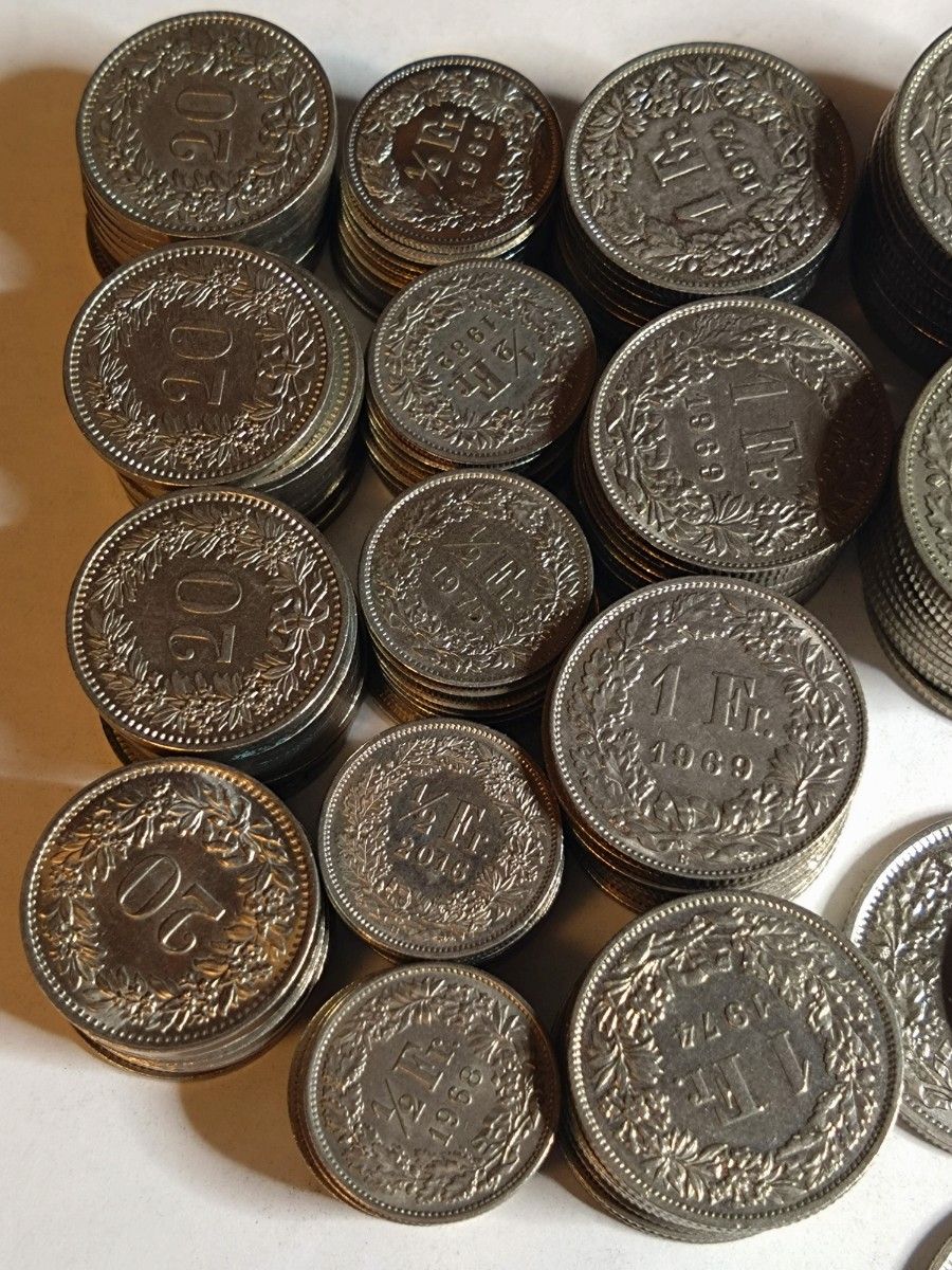 スイス フラン 硬貨 まとめ 181フラン分｜Yahoo!フリマ（旧PayPayフリマ）