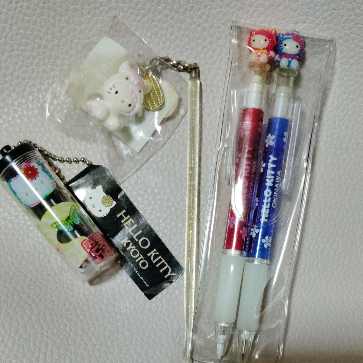 平成レトロ ハローキティ ご当地キティ ボールペン＆爪切り＆耳かき