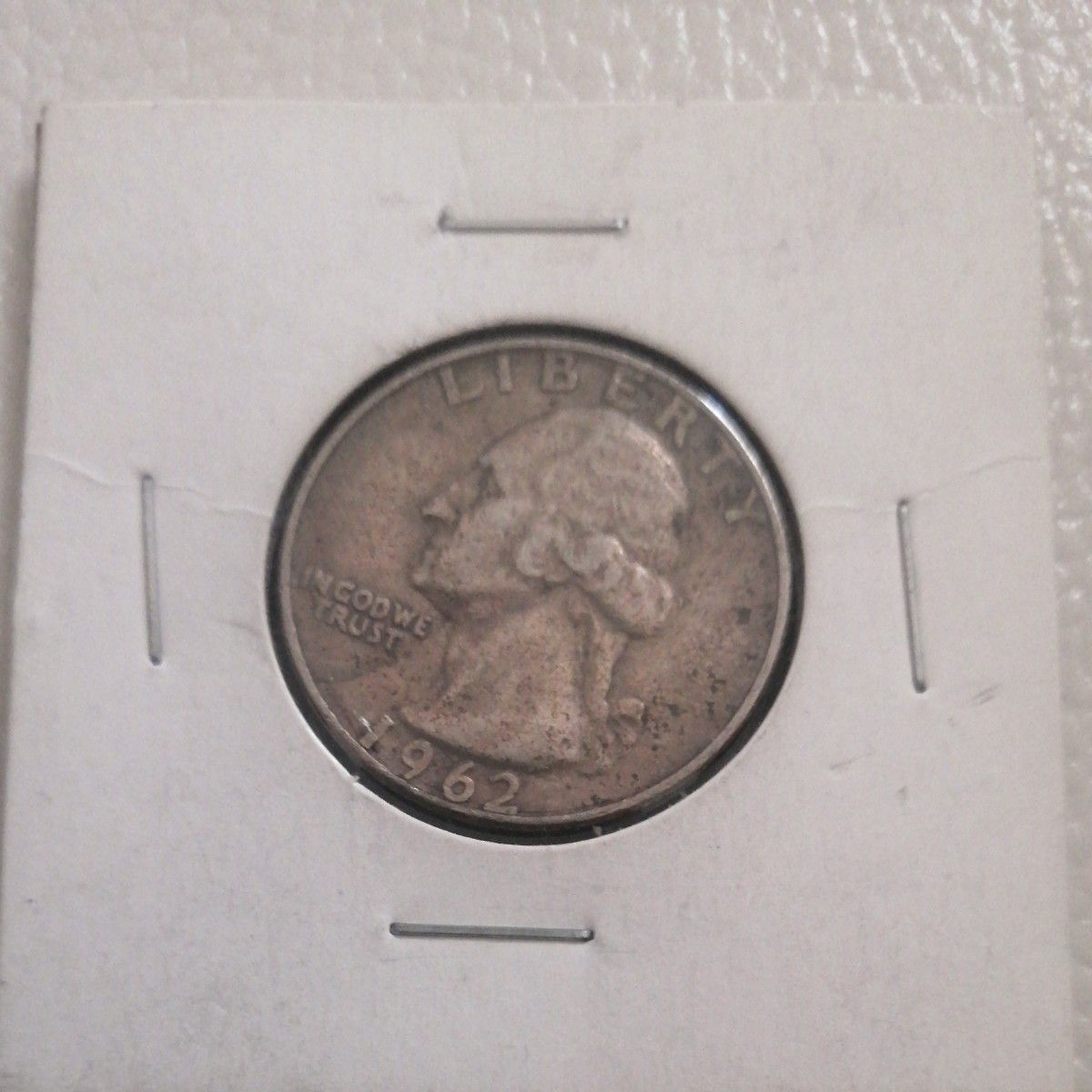 アメリカ 25セント クォーターダラー銀貨 1962年 ワシントン シルバー