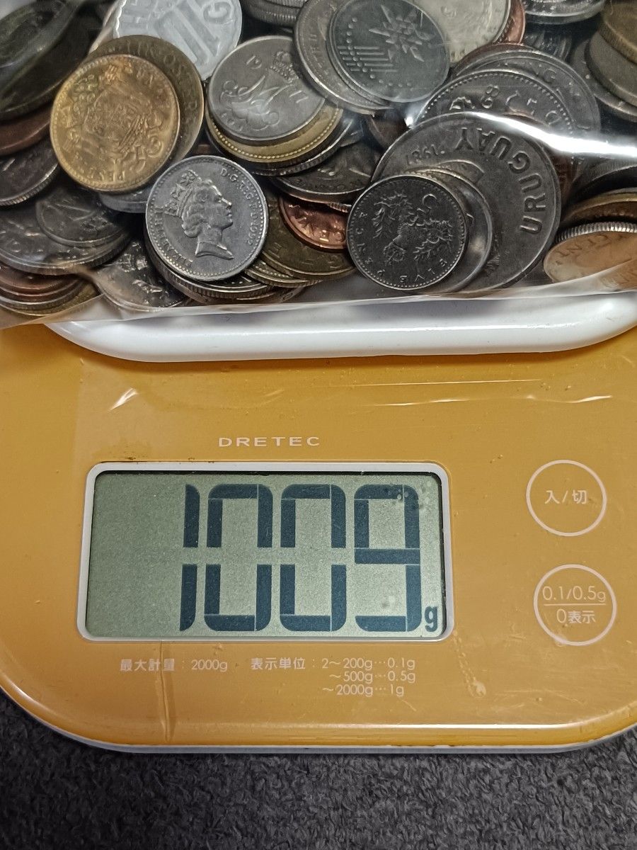 外国 コイン まとめ② 約1Kg 雑銭 世界 硬貨 古銭 外貨｜Yahoo!フリマ