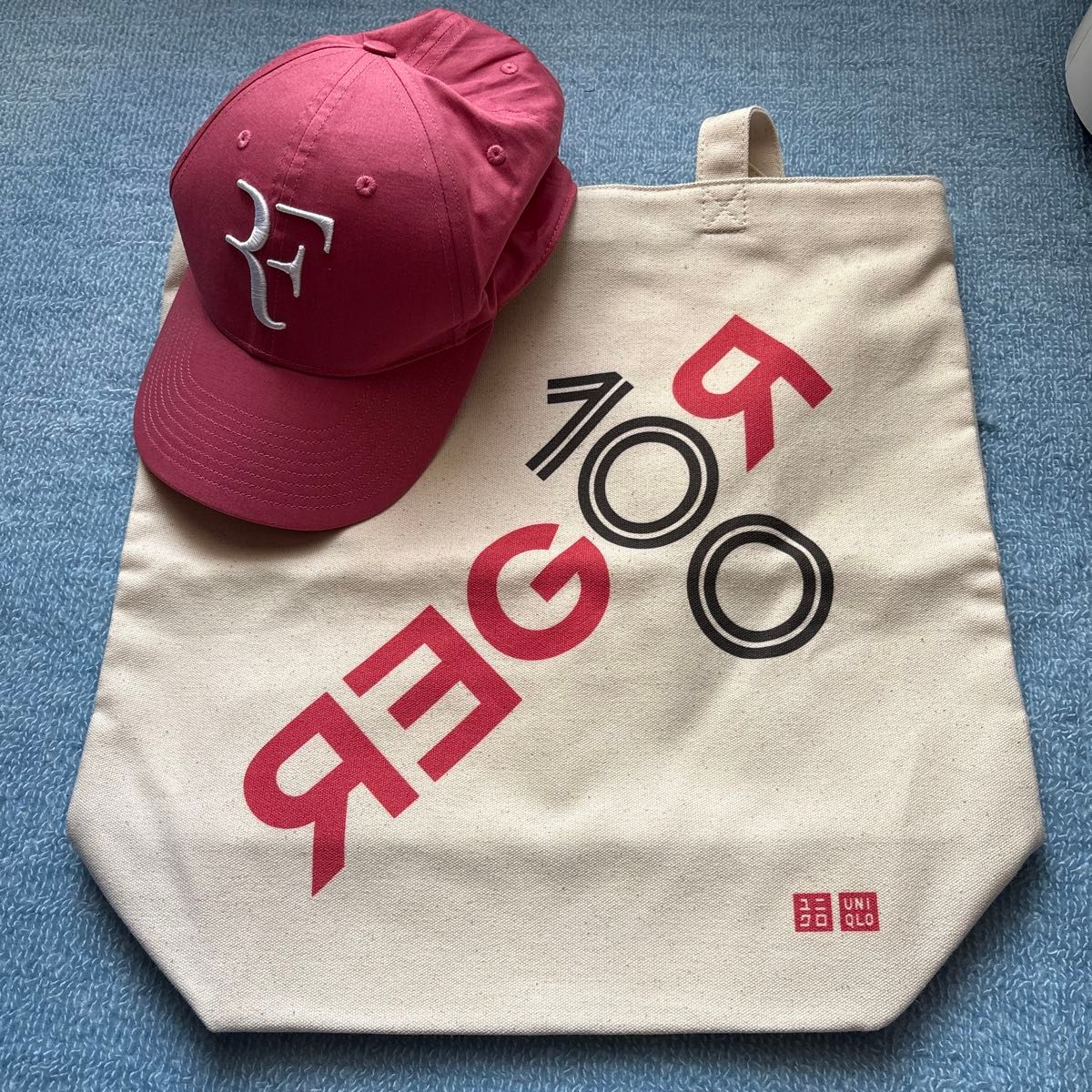 ユニクロ UNIQLO RF ロジャーフェデラー ロゴ入りキャップ ＆トート