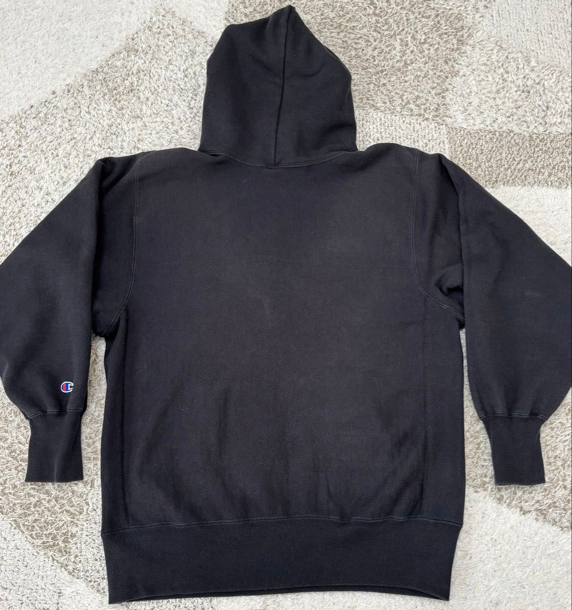 極美品 黒ボディ 90s USA製 チャンピオン リバースウィーブ パーカー