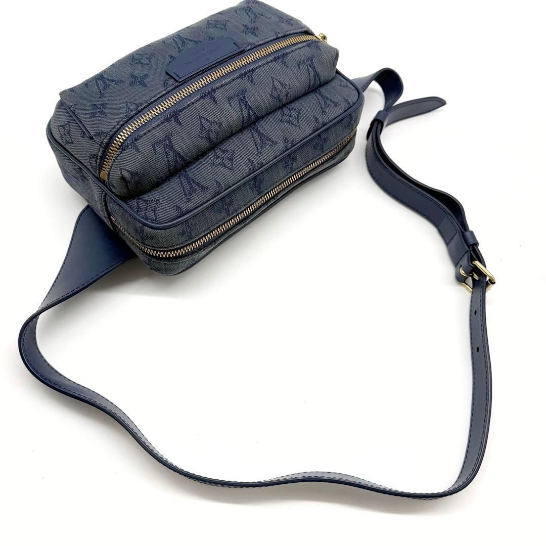 超極美品 ルイヴィトン モノグラム デニム バムバッグ ボディバッグ