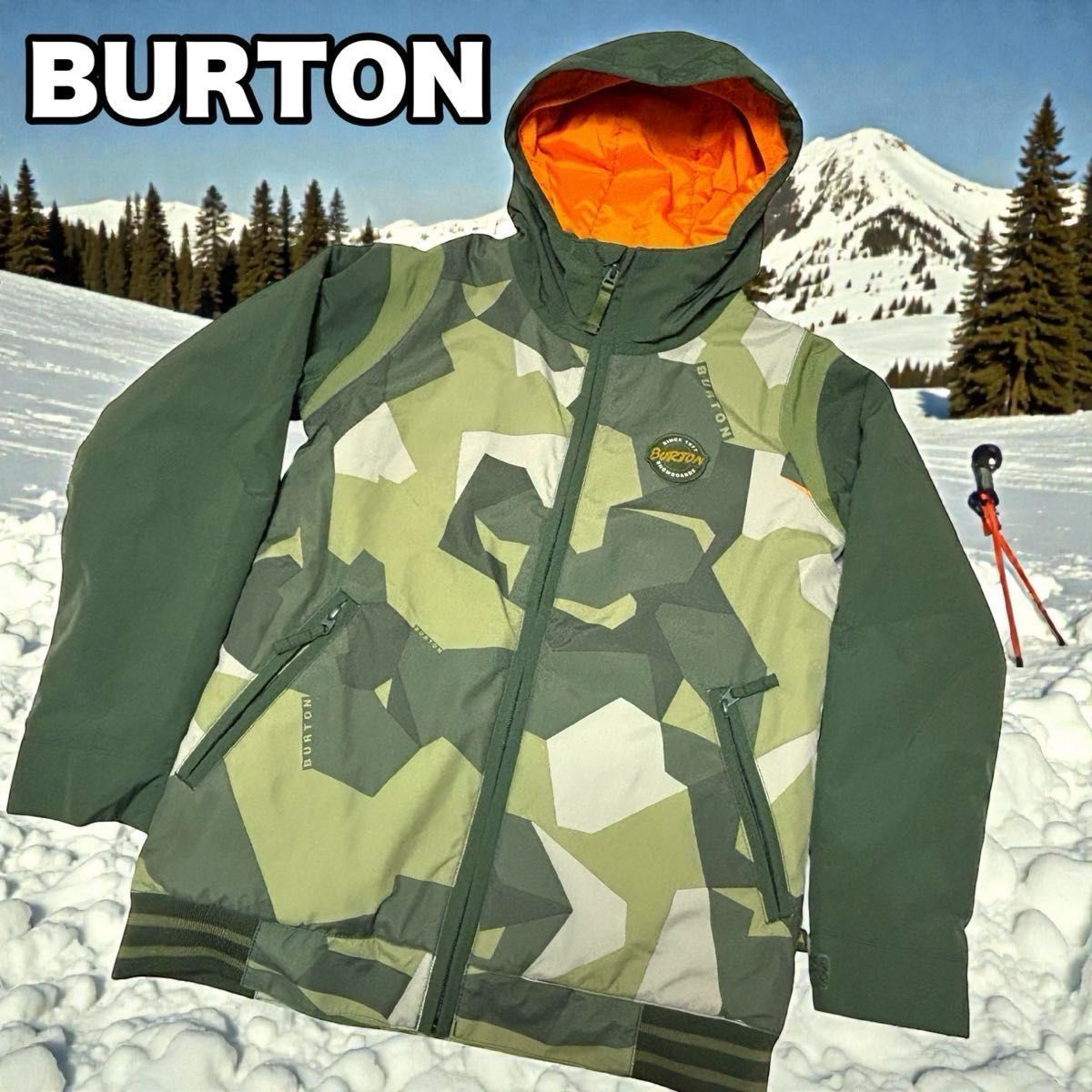 美品】BURTON キッズM スノーボードジャケット ROOM TO GROW機能付