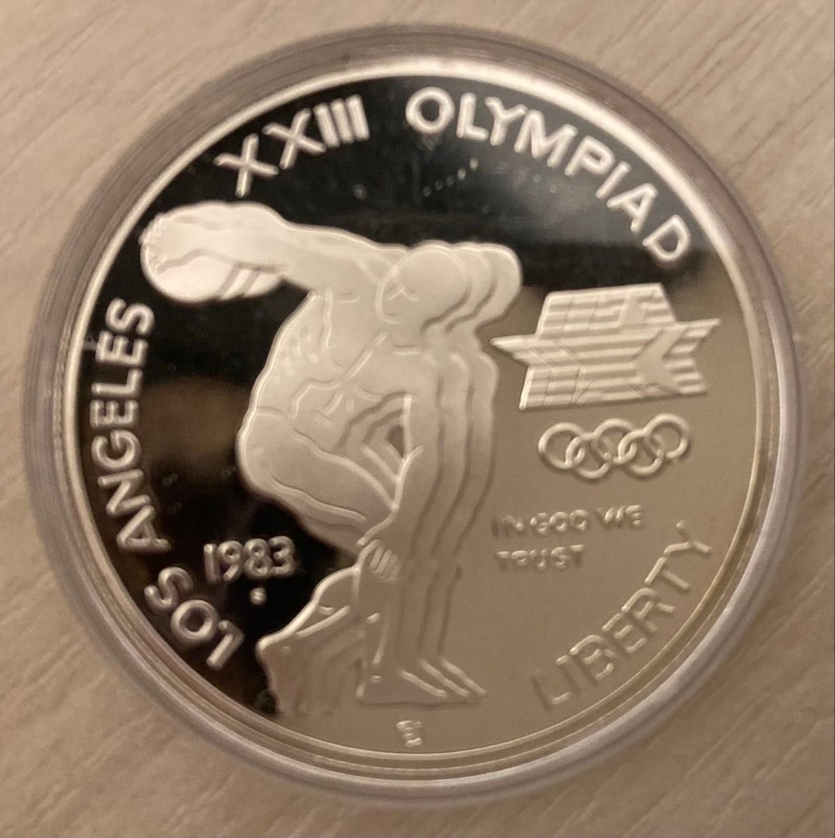 1983年ロス五輪 プルーフ記念銀貨 美品】1983年 ロサンゼルス