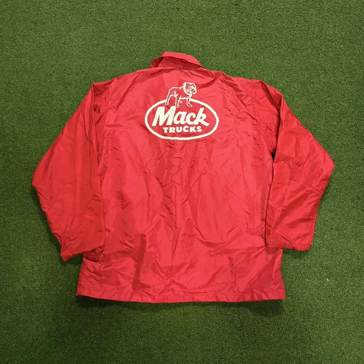 70s USA製 Mack trucks コーチジャケット 赤 Lサイズ｜Yahoo!フリマ