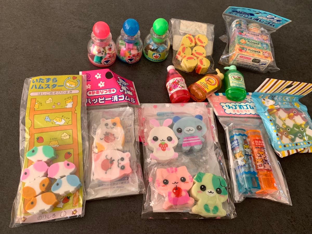平成レトロ 当時物 消しゴム大量セット 未使用 ドラえもん ハムスター