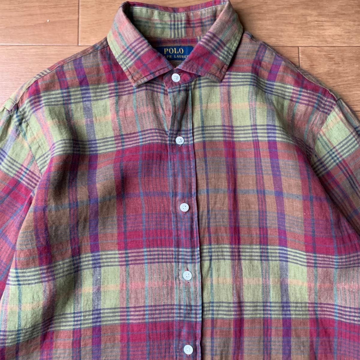 POLO RALPH LAUREN ポロラルフローレン リネン100% 長袖シャツ