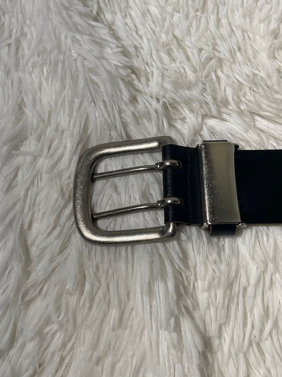 Levi's リーバイス 本革 レザーベルト ダブルピン スタッズ ブラック