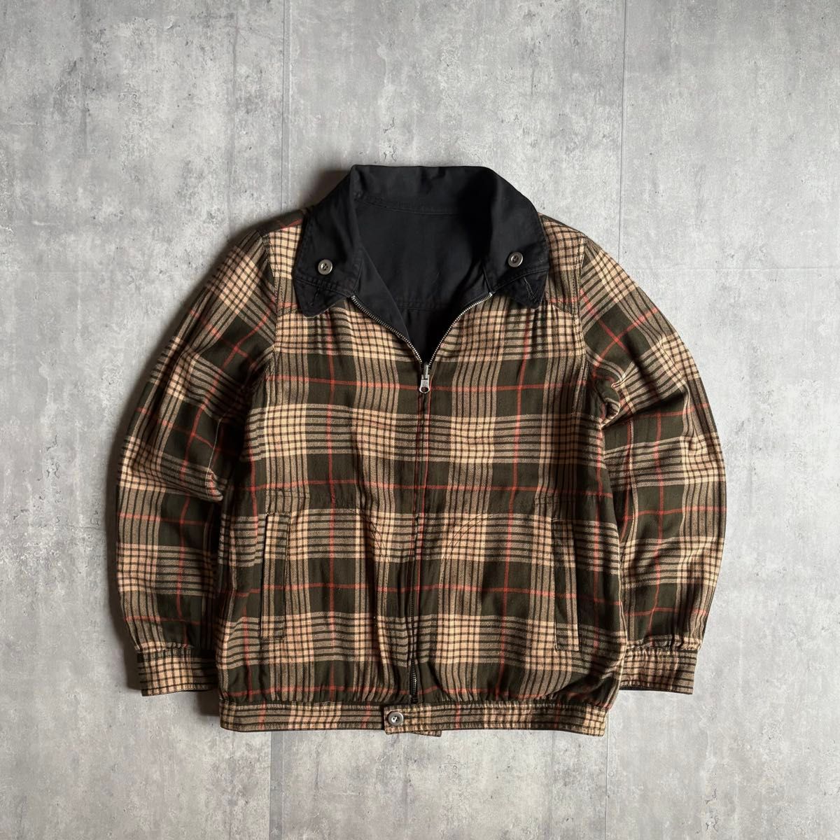 00s vintage】リバーシブル ドリズラージャケット ジップブルゾン