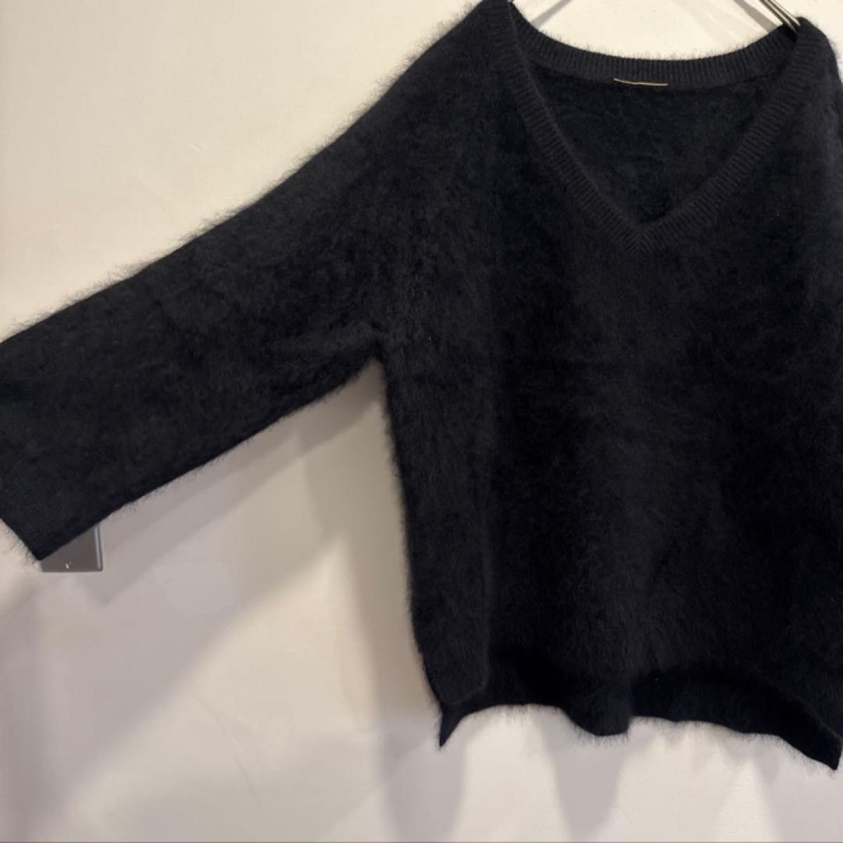ドゥーズィエムクラス ふわふわ シャギープルオーバー ニット黒 完売 V