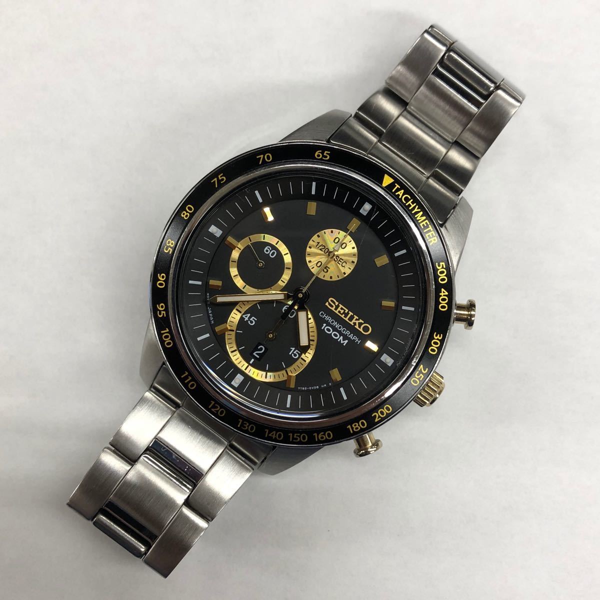 SEIKO セイコー クロノグラフ 7t92-0NW0 クォーツ 中古品｜Yahoo