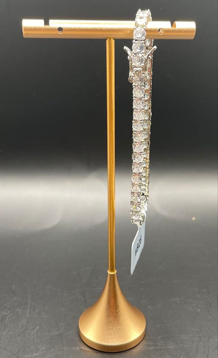 格を纏う】10ctモアサナイト×S925 テニスチェーンブレスレット｜証明