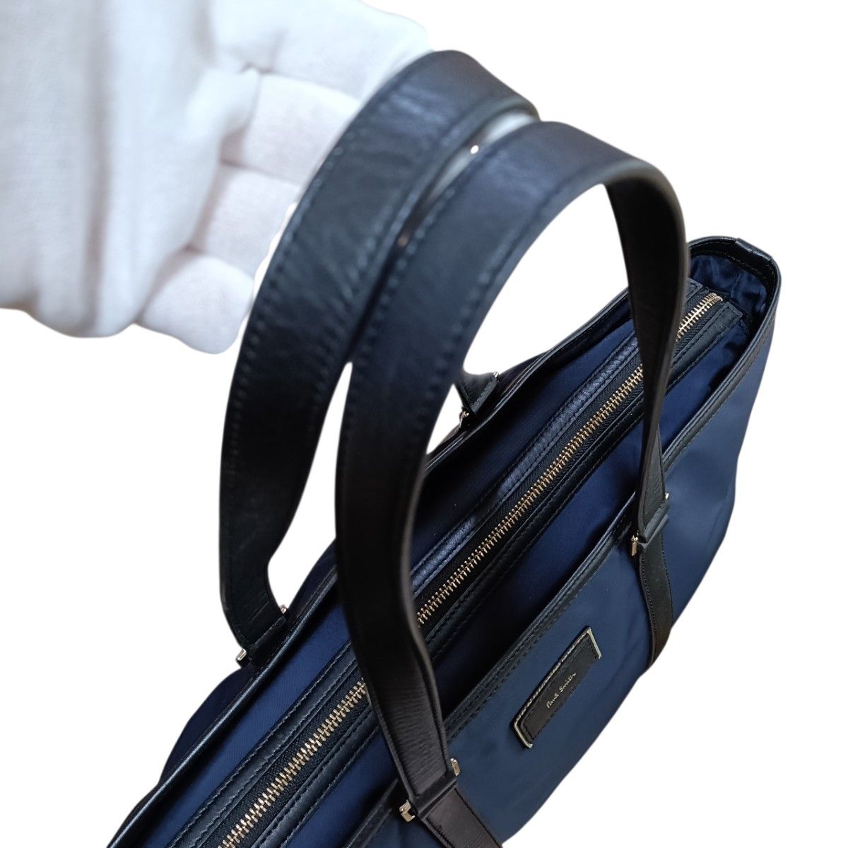 美品 ポールスミス Paul Smith トートバッグ ビジネスバッグ ネイビー