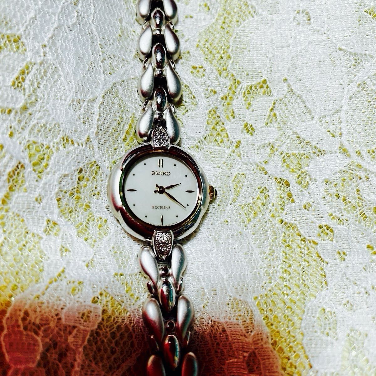 SEIKO EXCELINE セイコー エクセリーヌ レディース腕時計 シルバー