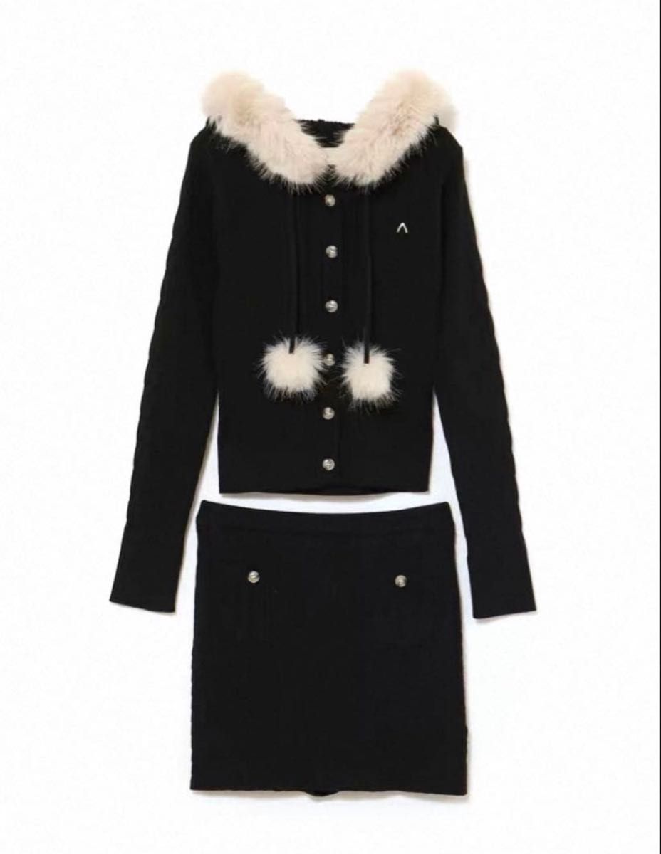 andmary Reo fur knit set up black｜Yahoo!フリマ（旧PayPayフリマ）