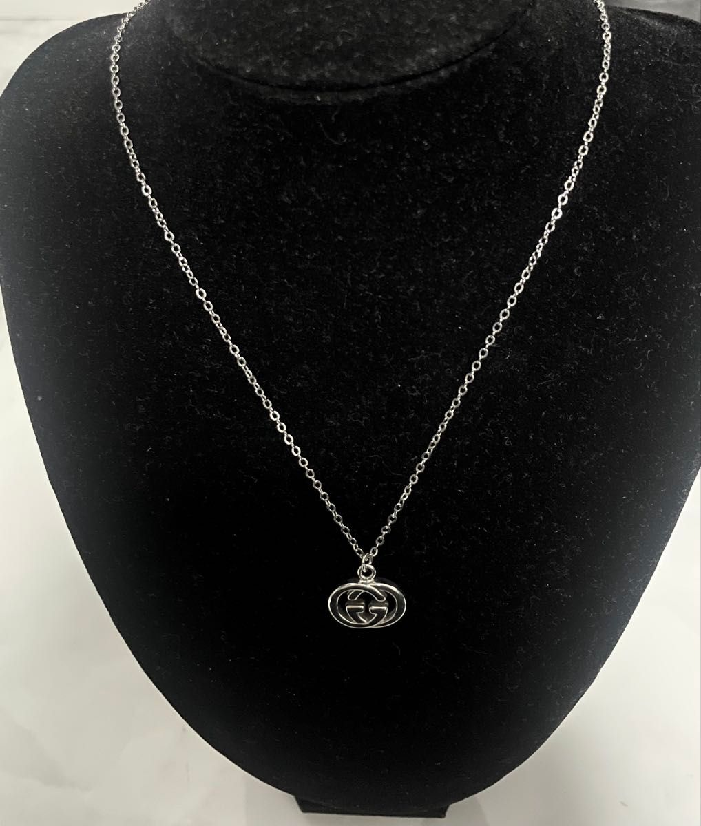 極美品 GUCCI GGロゴチャームネックレス シルバー925【正規品】｜Yahoo