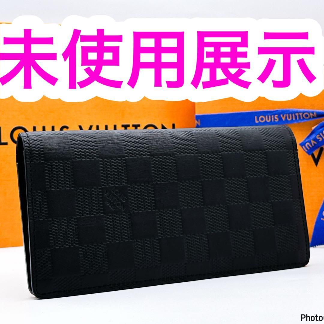 ルイヴィトン ダミエ アンフィニ 二つ折り 長財布 ブラック 箱 82