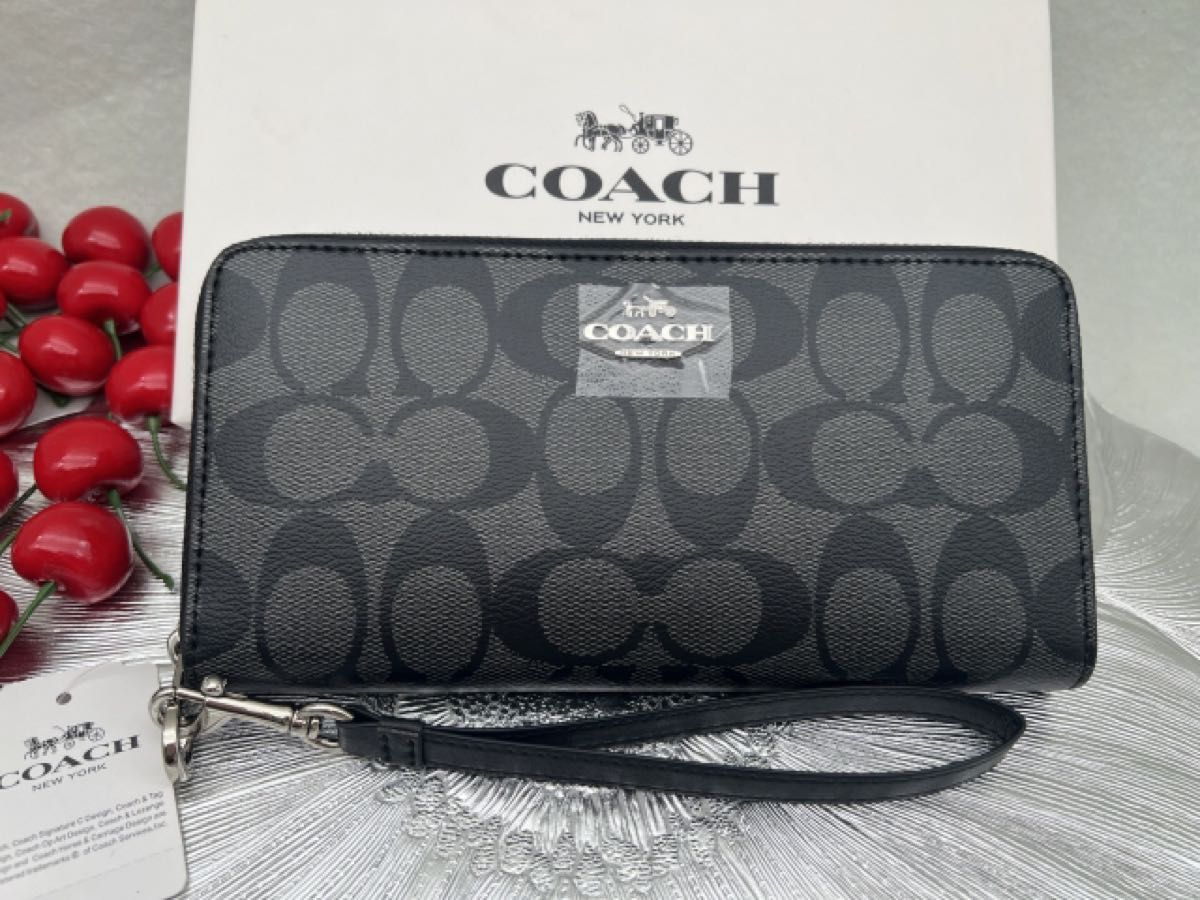 コーチ 財布 COACH 長財布 新品未使用 シグネチャー ロング ジップ