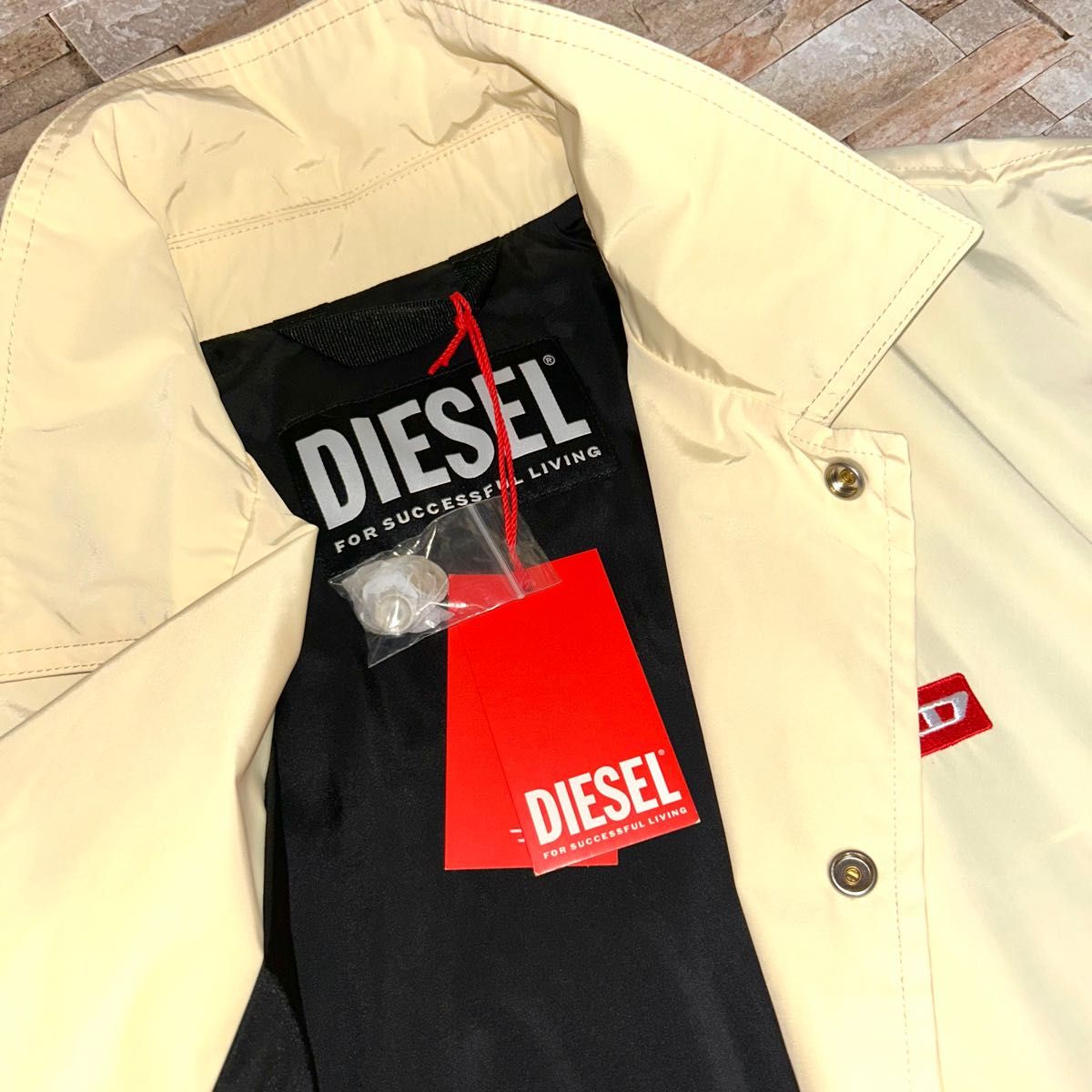 新品】DIESEL ディーゼル／刺繍ロゴ コーチジャケット ナイロン