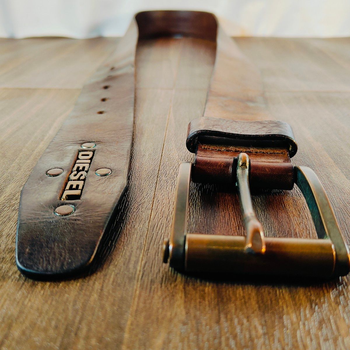 Vintage】DIESEL ディーゼル イタリア製 高級極厚本革ドレスベルト