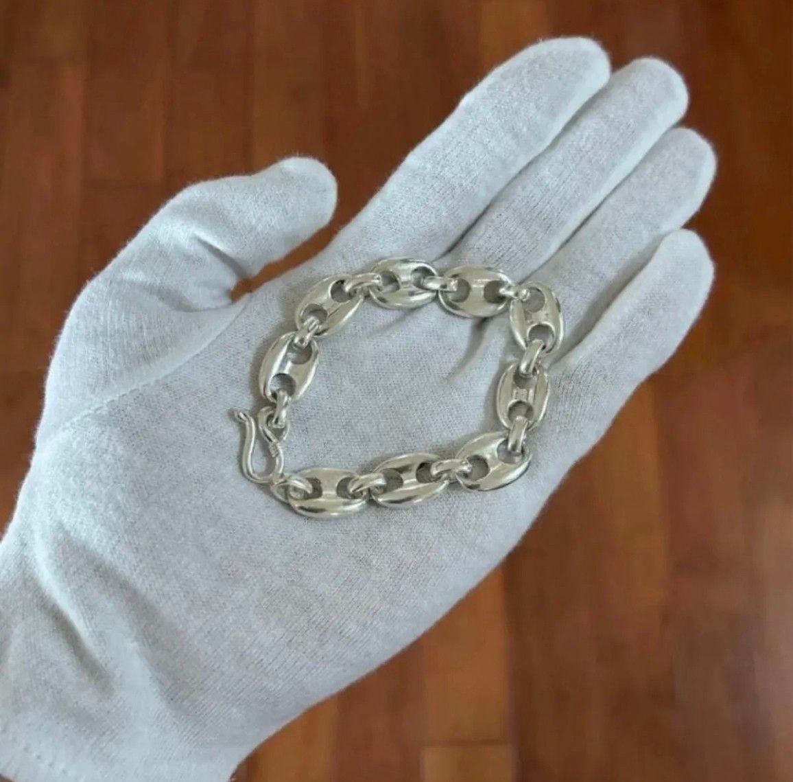 ヴィンテージ シルバー アンカーチェーン ブレスレット 925 刻印あり