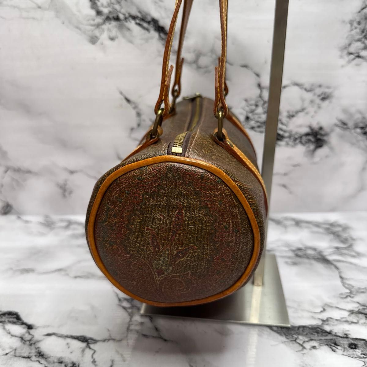 美品)大人気 エトロ ハンドバッグ ミニボストン オールレザー