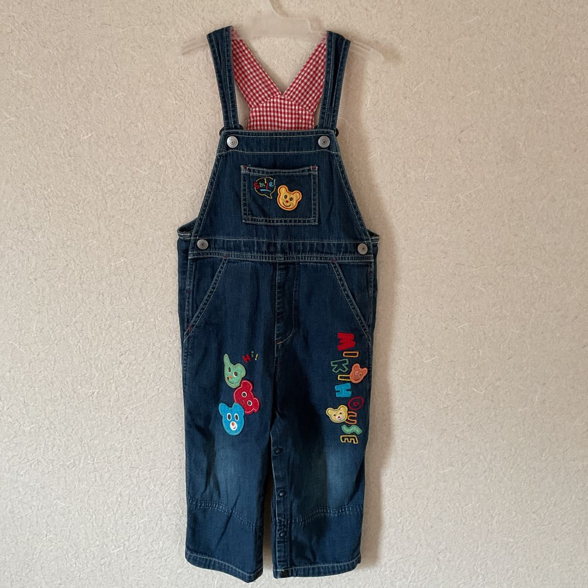 ミキハウス デニムオーバーオール プッチーくん 90サイズ｜Yahoo