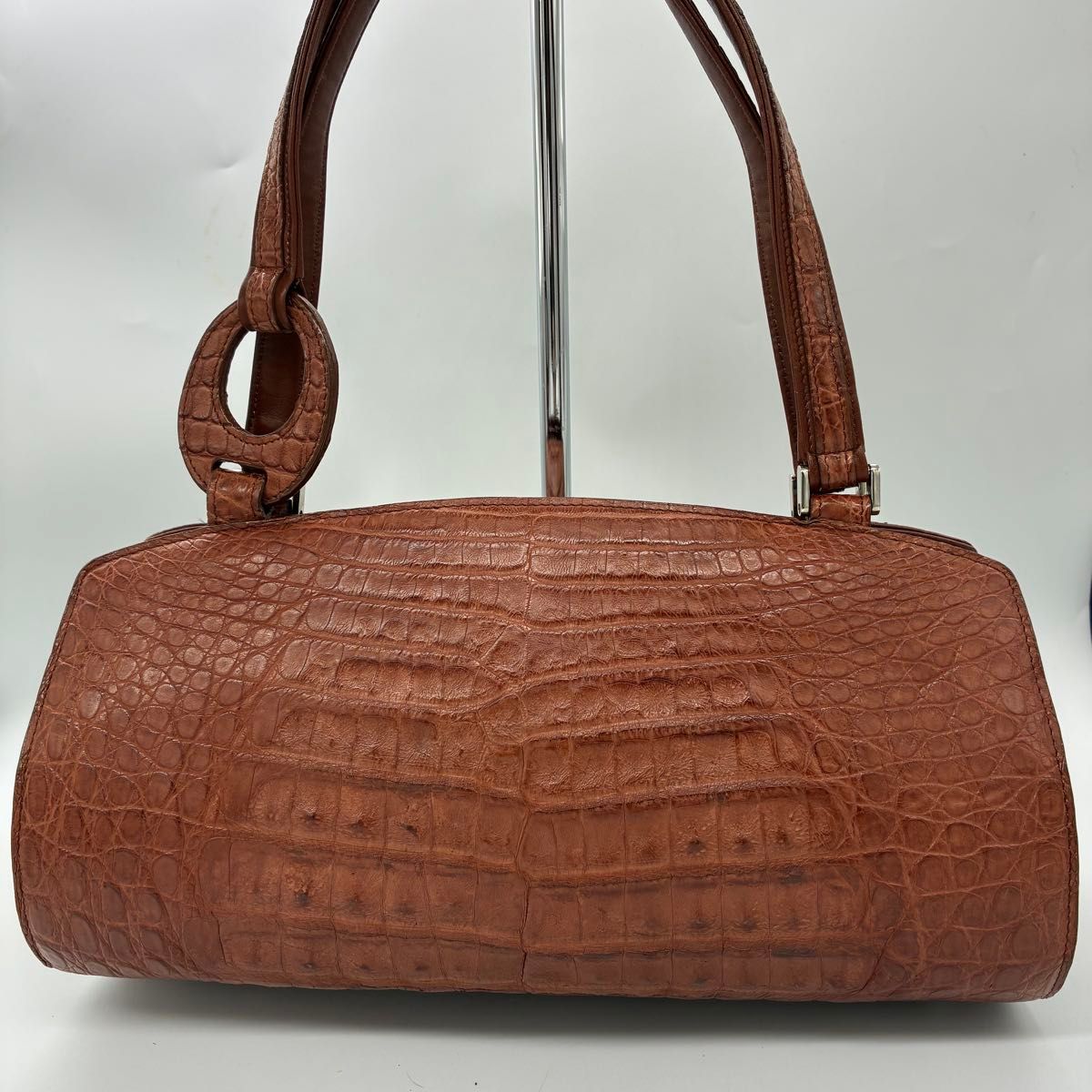 極美品】JRA クロコダイル ハンドバッグ ミニボストン ワンショルダー