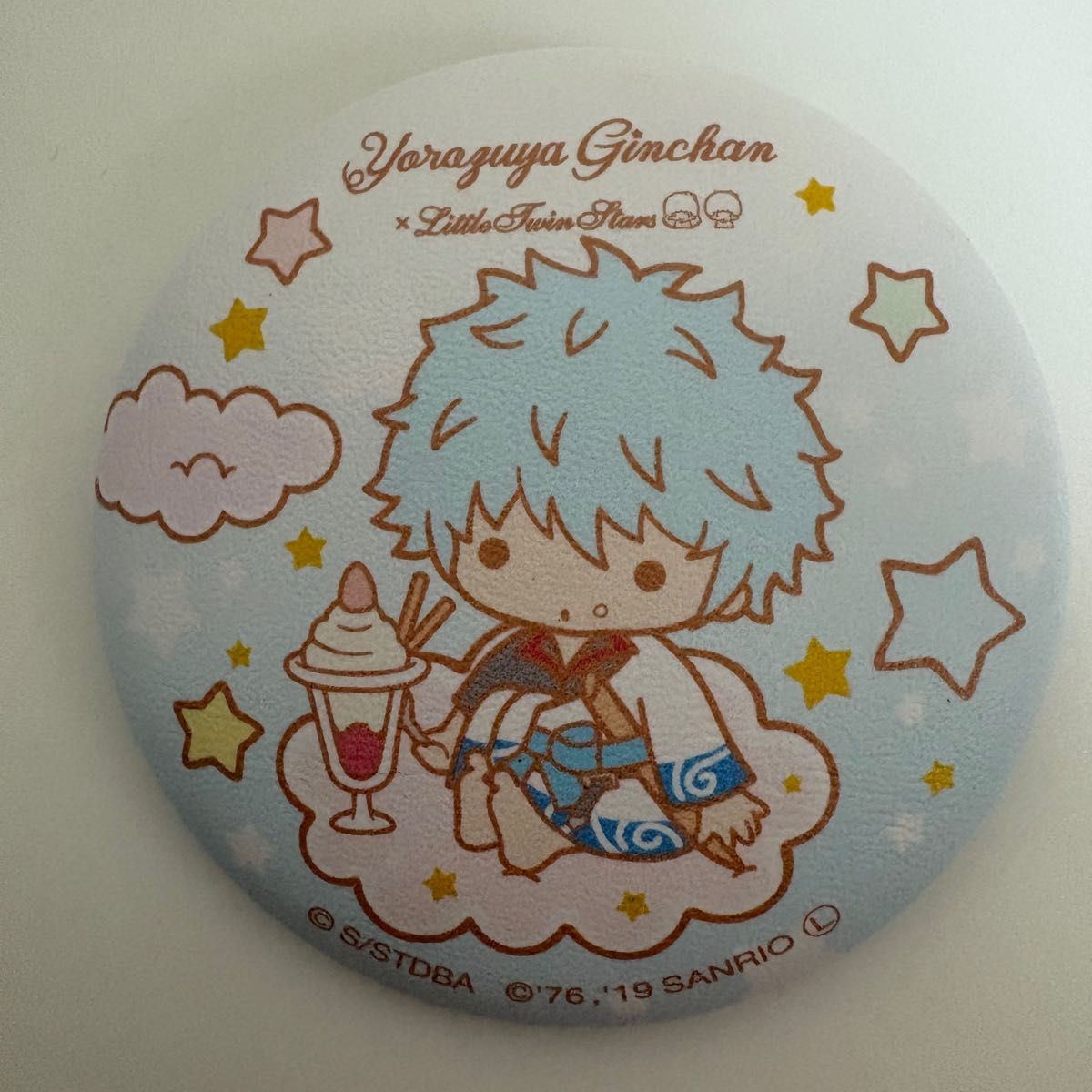 銀魂×サンリオキャラクターズ ぷにぷに缶バッジ(坂田銀時)｜Yahoo