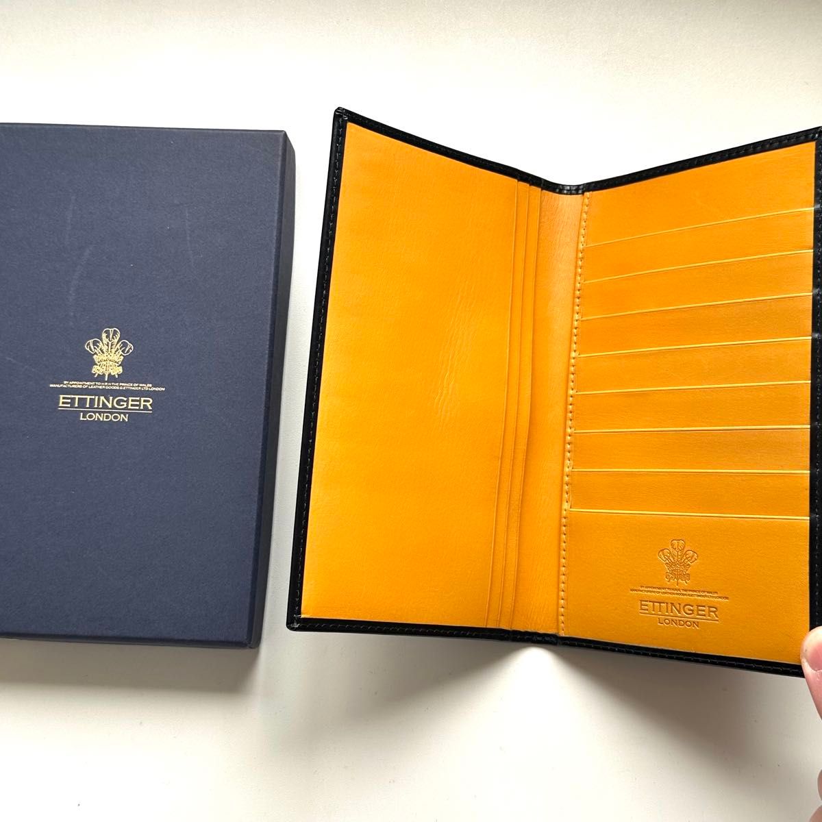 エッティンガー ETTINGER 長財布 札入れ カードケース ネイビー
