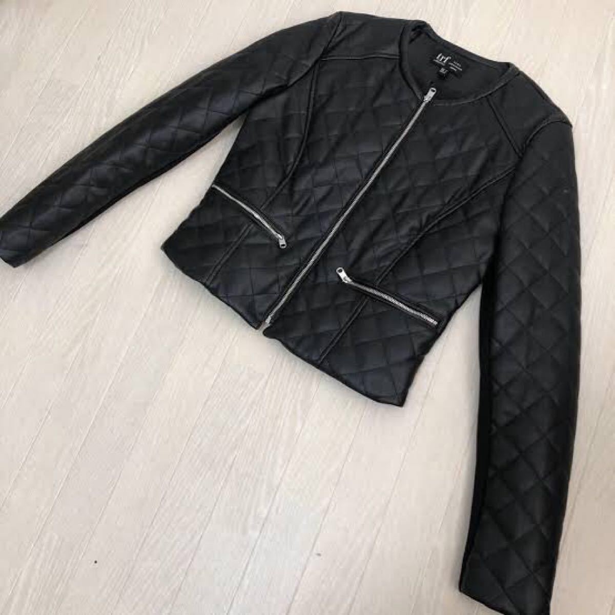 美品 ZARA ザラ キルティング レザージャケット ライダース レザー