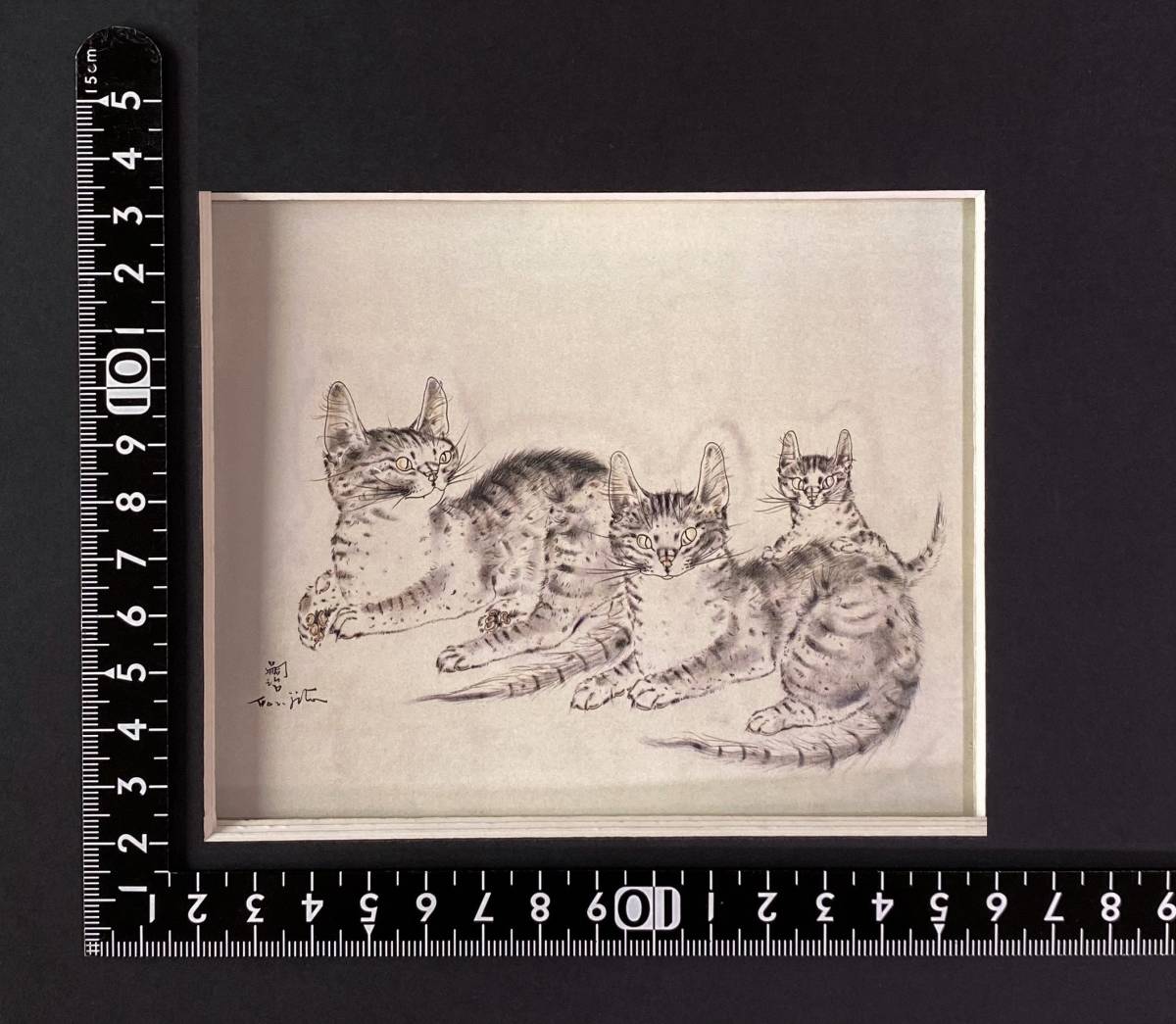 Yahoo!オークション - 藤田嗣治 〈三匹の猫〉 希少な画集より 新品高級