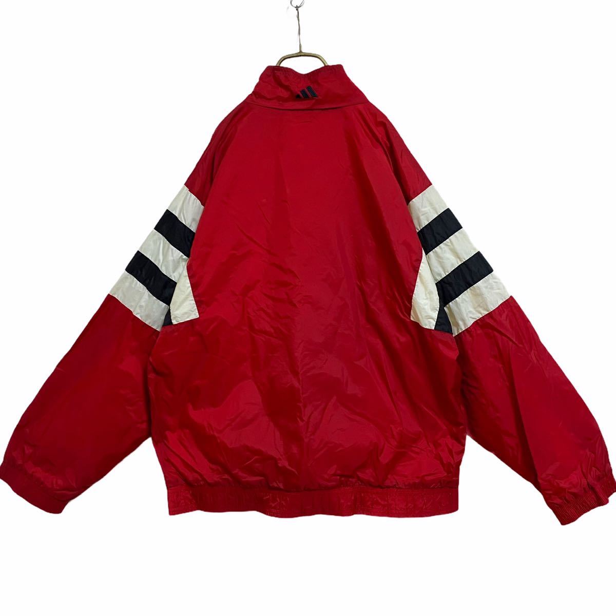 90s】アディダス 刺繍 ロゴ ナイロンジャケット メンズ 万国旗タグ
