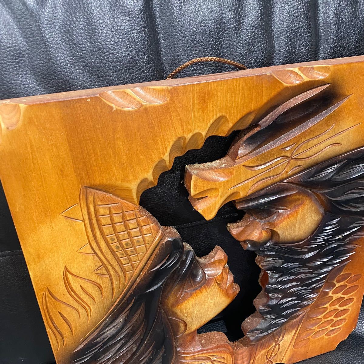 アイヌ 伝統工芸品 木彫り 男女 壁掛け 民芸品 一枚板 インテリア