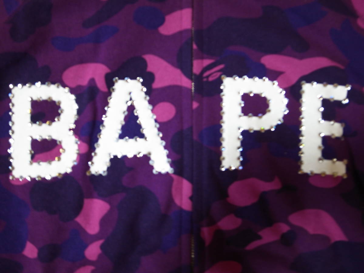 激レア・稀少・ A BATHING APE エイプ 猿迷彩 BAPEロゴ ラインストーン