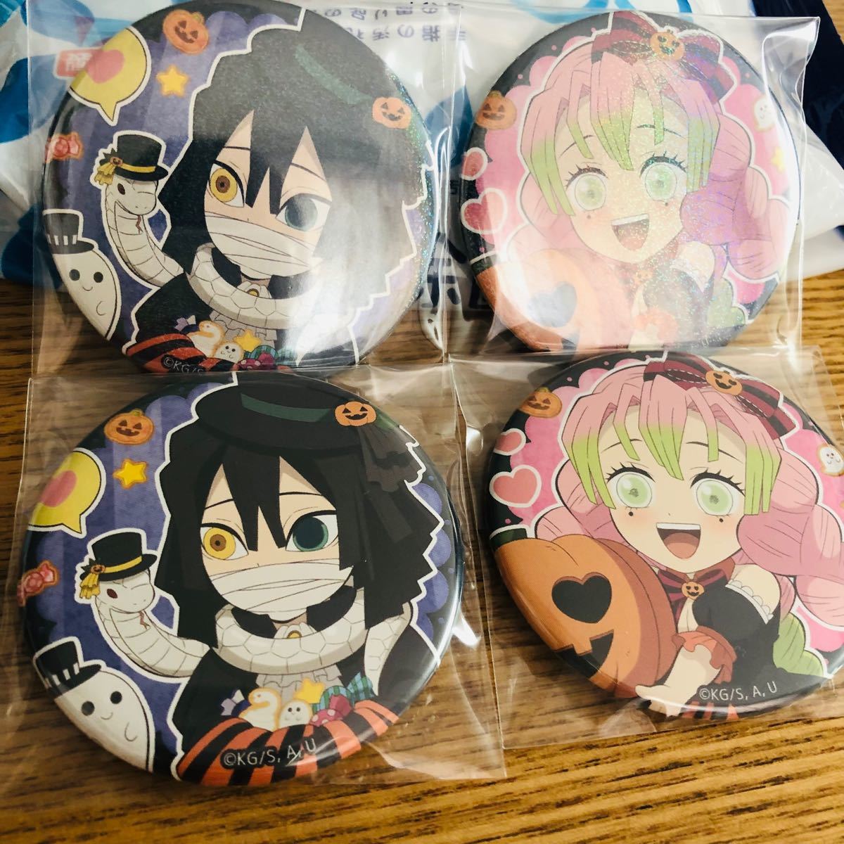 鬼滅の刃 ハロウィン おばみつ 伊黒小芭内 甘露寺蜜璃 ポストカード 缶