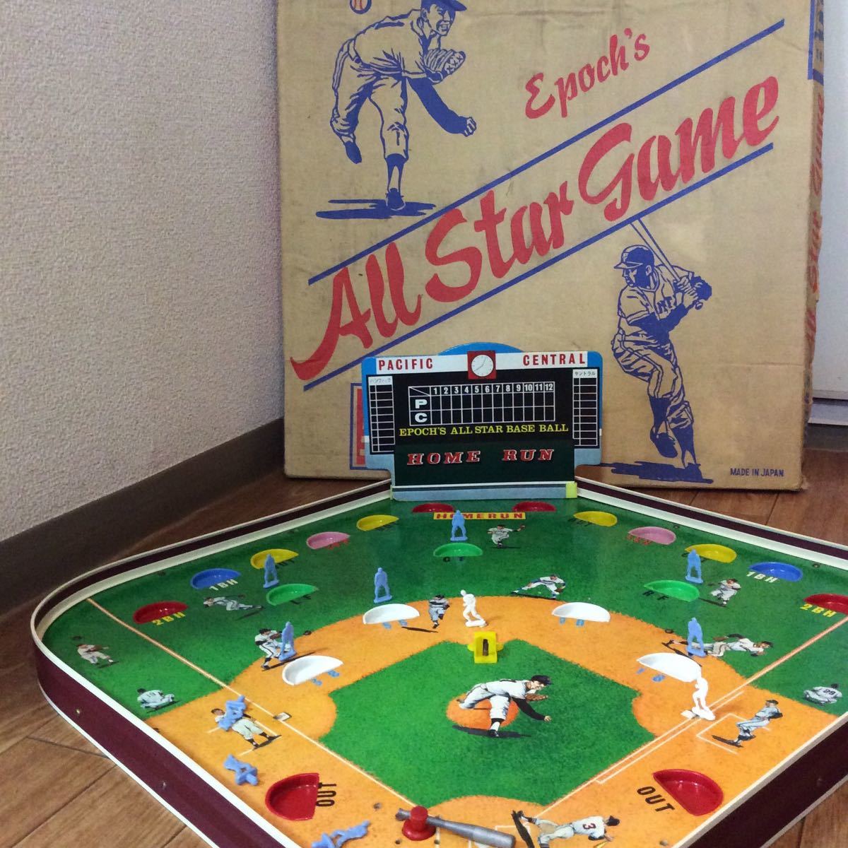 昭和レトロ エポック社 B型 野球盤 ボードゲーム 1967年発売｜Yahoo