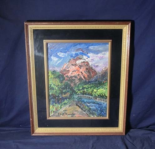 Yahoo!オークション - 478078 油彩 小西安夫 作 「焼岳（上高地）」（