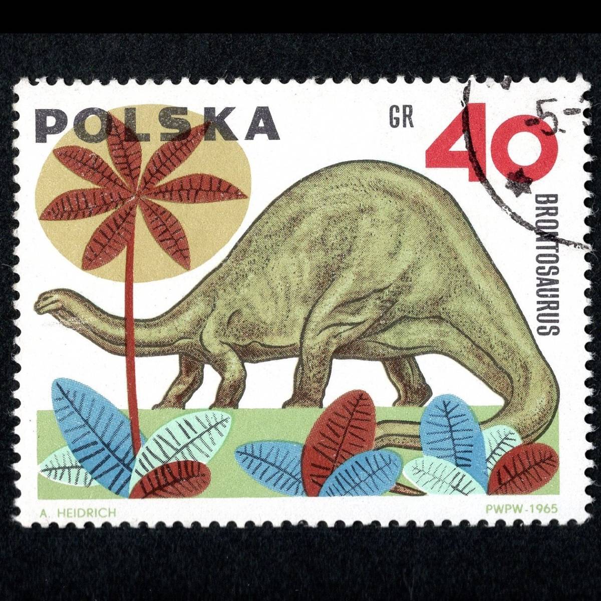 3254 外国切手 ポーランド 1965年 先史時代の恐竜 10種 未使用 3254 外国