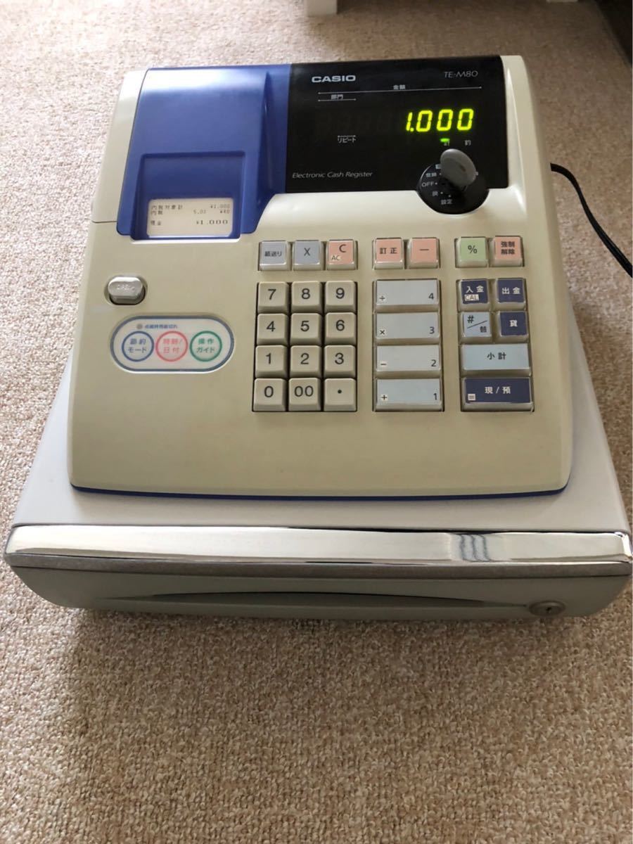 カシオ 電子レジスター te-m80｜Yahoo!フリマ（旧PayPayフリマ）