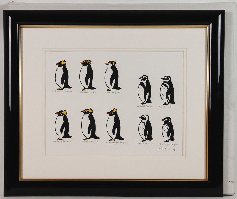 Yahoo!オークション - 坂崎千春 ペンギンの図鑑 原画 一点物 Suicaの