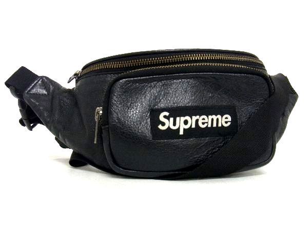 Yahoo!オークション - 1円 Supreme シュプリーム レザー ボディバッグ