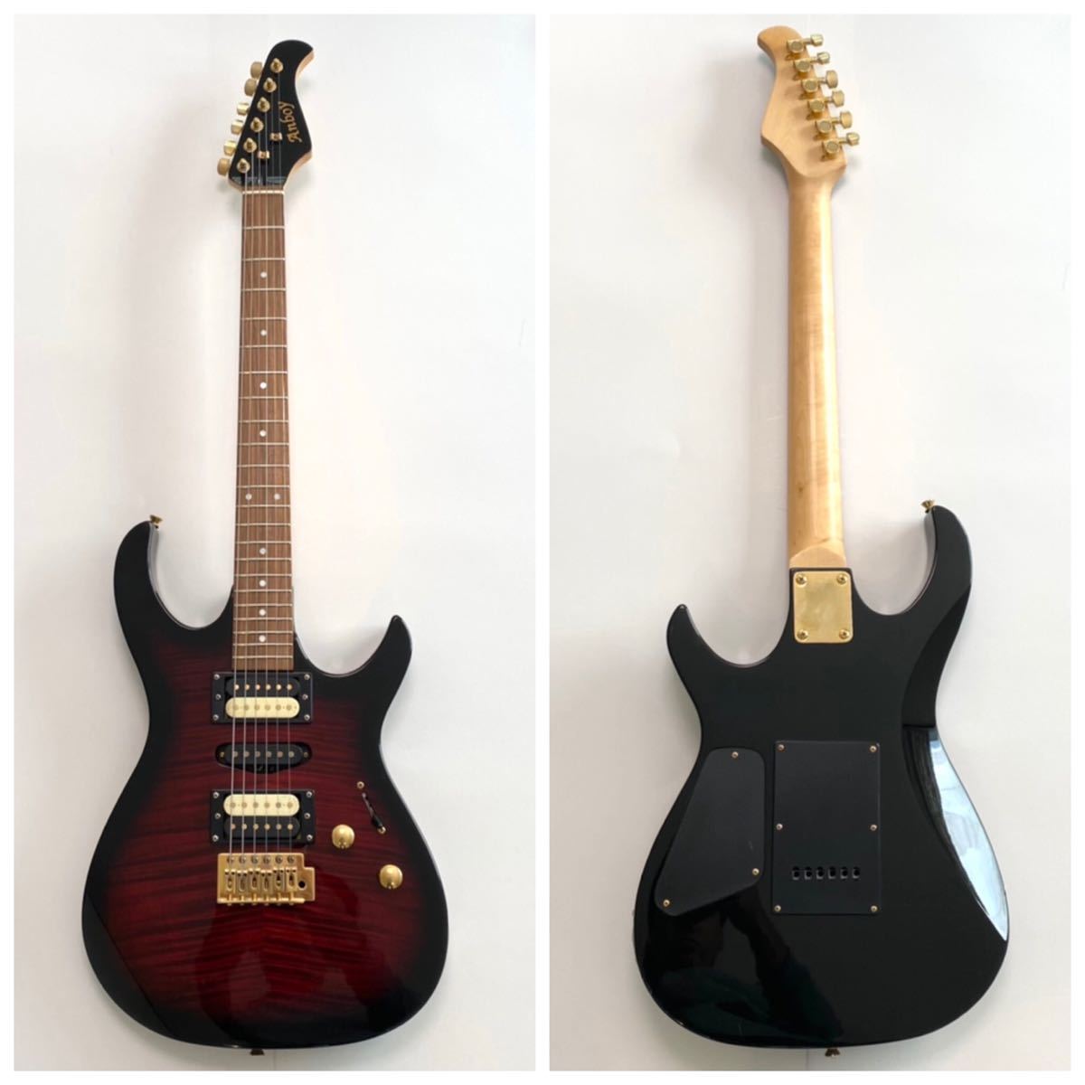 フジゲンブランド Anboy ディンキー スーパーストラト ワインレッド