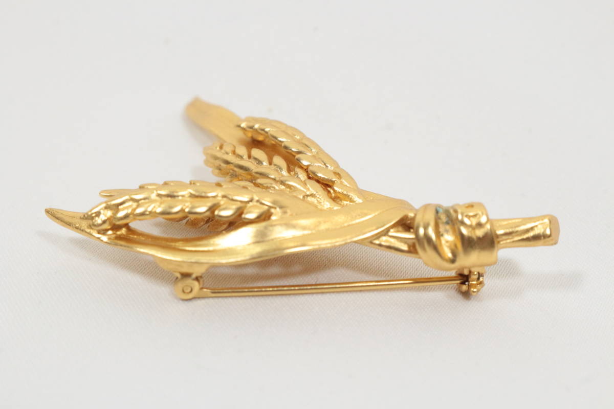 4E0104【本物保証】シャネル ブローチ 麦の穂 稲穂 モチーフ ココ