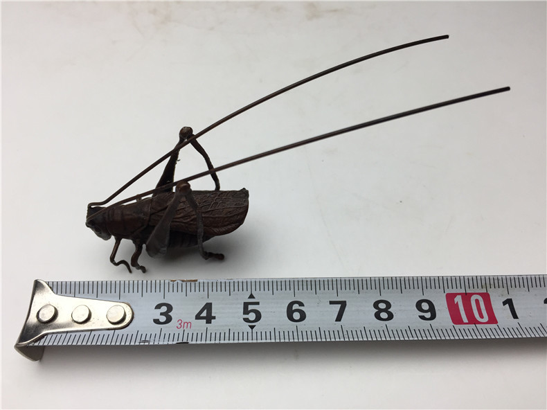 キリギリス（螽斯）の置物 銅製 Yahoo!オークション - 銅製・金工・螽