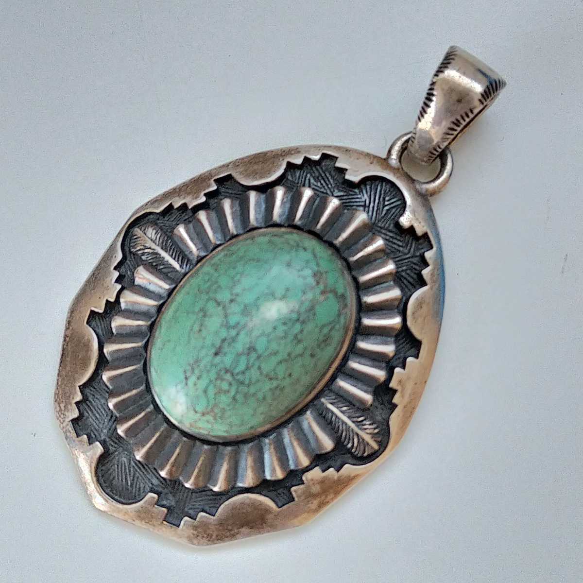 SAAD サード 希少廃盤 サンバースト ターコイズペンダント ネックレス