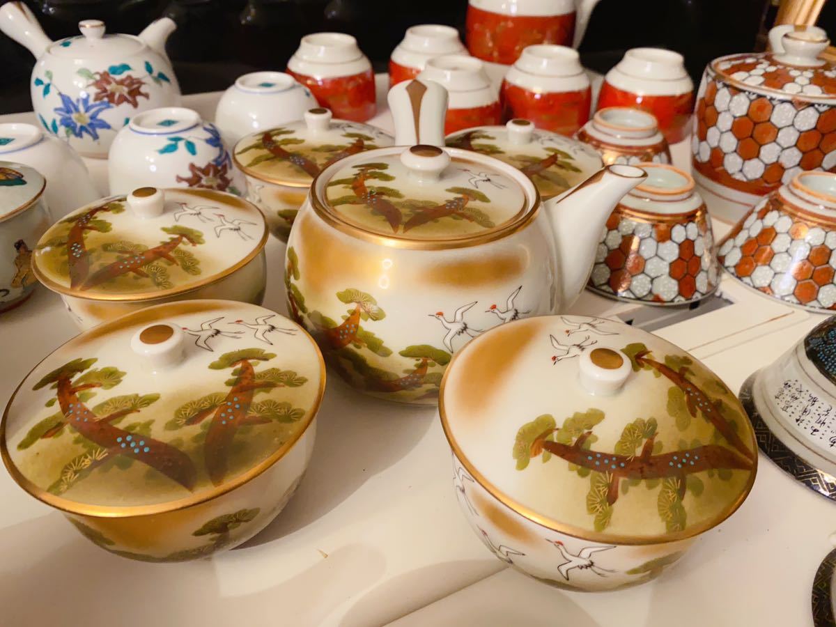 九谷焼 古九谷 急須セット 煎茶道具 茶道具 茶器 九谷 大量まとめて 在